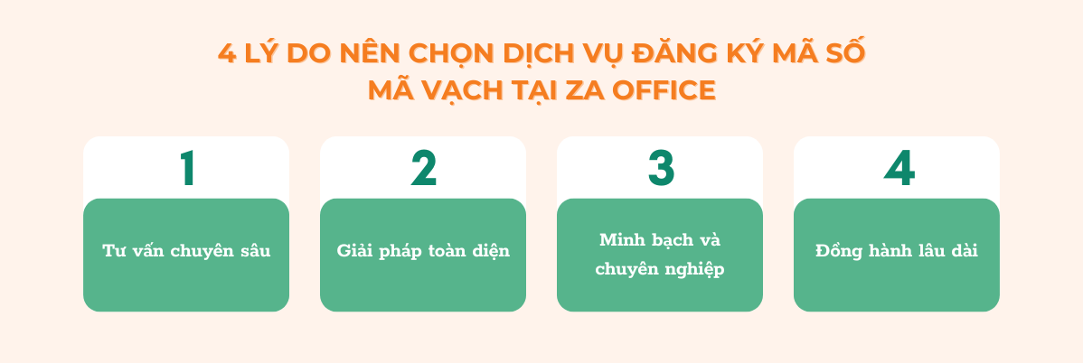4 Lý do nên chọn dịch vụ đăng ký mã số mã vạch tại ZA Office