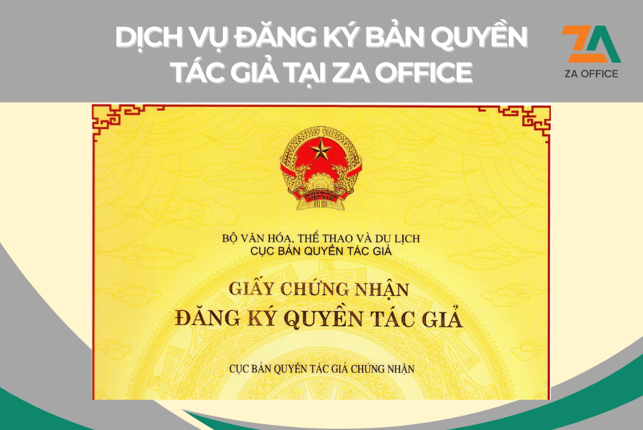 DỊCH VỤ ĐĂNG KÝ BẢN QUYỀN TÁC GIẢ TẠI ZA OFFICE