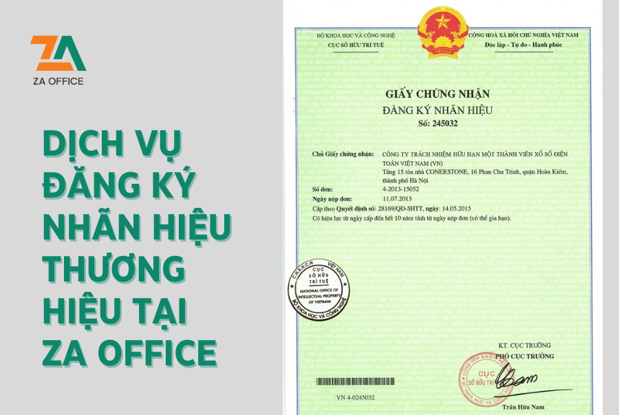 DỊCH VỤ ĐĂNG KÝ NHÃN HIỆU – THƯƠNG HIỆU TẠI ZA OFFICE