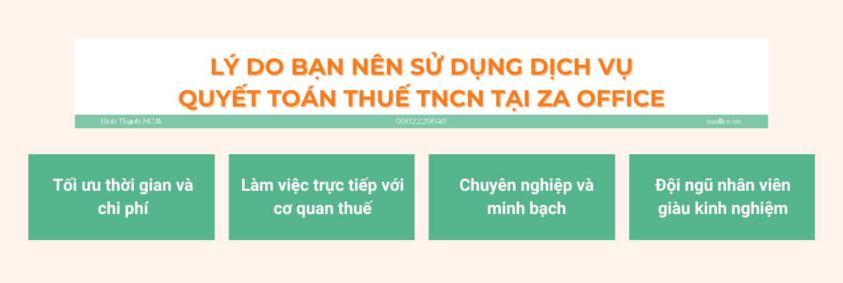 Lý do bạn nên sử dụng dịch vụ quyết toán thuế TNCN tại ZA Office