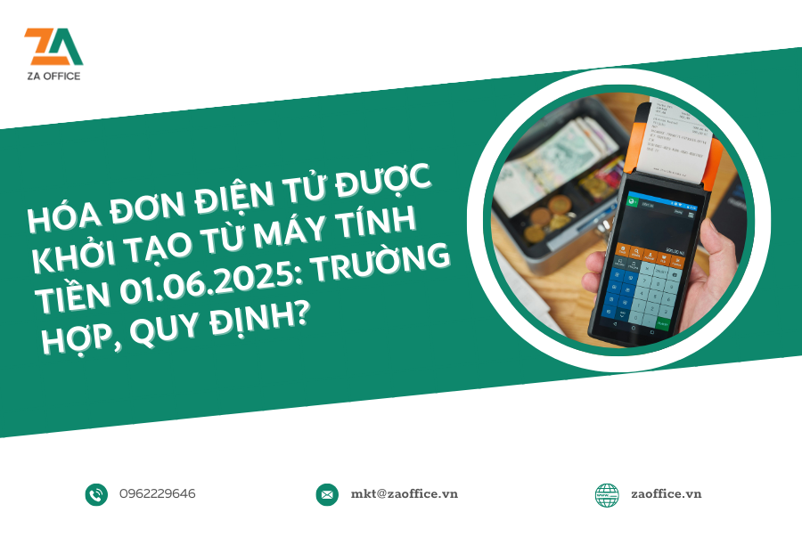 HÓA ĐƠN ĐIỆN TỬ ĐƯỢC KHỞI TẠO TỪ MÁY TÍNH TIỀN 01.06.2025 TRƯỜNG HỢP, QUY ĐỊNH