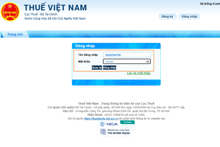CÁCH TRA CỨU NỢ THUẾ CỦA HỘ KINH DOANH 2025 (6)