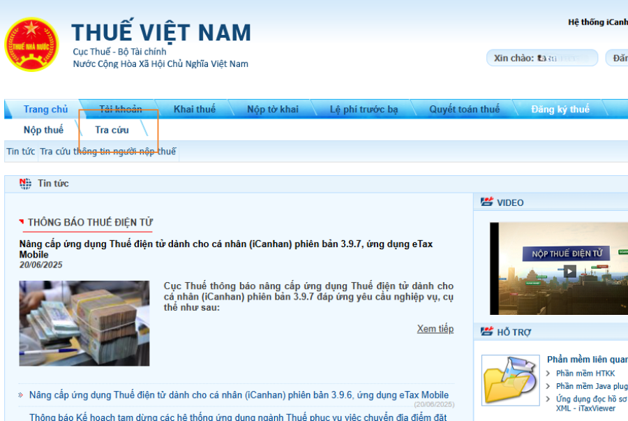 CÁCH TRA CỨU NỢ THUẾ CỦA HỘ KINH DOANH 2025 (6)