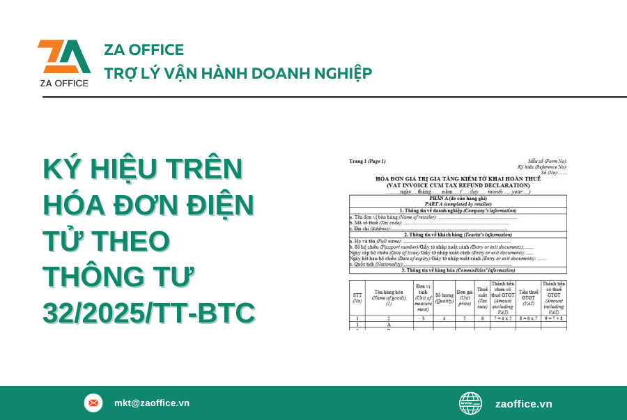 KÝ HIỆU TRÊN HÓA ĐƠN ĐIỆN TỬ THEO THÔNG TƯ 322025TT-BTC