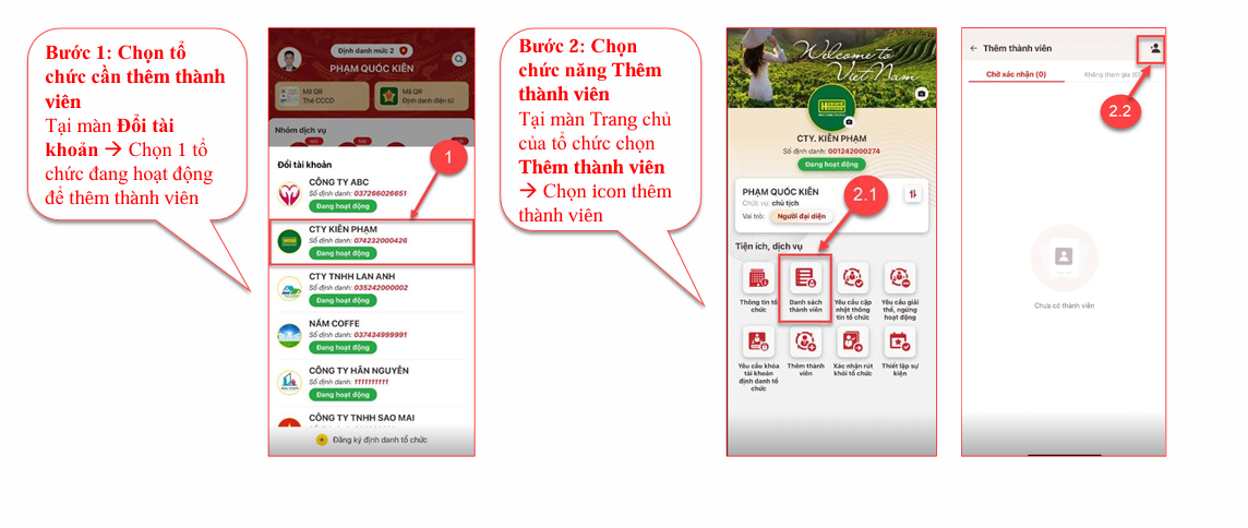 Định danh tổ chức qua VNEID
